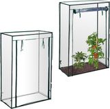 Merkloos / Sans marque Relaxdays 2x Tomatenkas PVC - 150x100x50 cm - Transparant