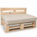 Bananair - Palletkussen - afneembare hoes - Waterbestendig Zitkussen - Tuinkussen voor Palletbank - 120x80 cm - Beige
