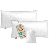 sleepling Komfort 100 - hoofdkussen 40x60 cm 2-delige set - kussen van polyester - geschikt voor mensen met allergieën - als slaapkussen, bankkussen of sierkussen - Made in EU - 40 x 60 cm - wit