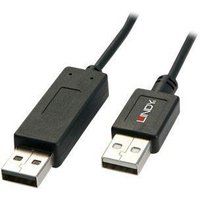 Lindy Smart Data Transfer Cable + 2 Port KM Switch - Adapter voor direct verbinden - USB 2.0