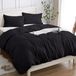 TRANKIELO® - Housse de couette 140 x 200 cm – 100% katoen, respirant, hypoallergénique, 2 pièces, bleu