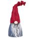 DRW Kerstkabouter van keramiek met rode muts, 6 x 11 x 18 cm