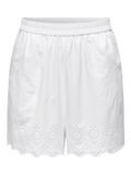 ONLY ONLLou Life Emb Loose Shorts Wvn Dames Bermuda Shorts L Wit