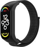 Strap-it Xiaomi Mi Band 7 nylon bandje - zwart