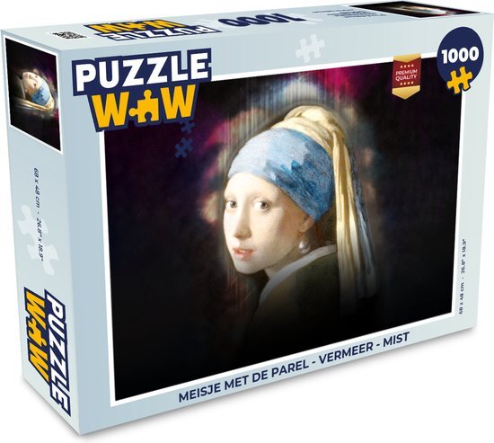 MuchoWow Puzzel Meisje met de parel - Vermeer - Mist - Legpuzzel - Puzzel 1000 stukjes volwassenen