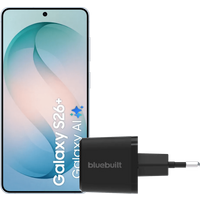Samsung Galaxy S26 Plus 256GB Lichtblauw 5G + BlueBuilt Oplader 45 Watt Zwart