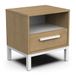 CaliCosy Chevet 1 tiroir et 1 niche décor chêne et blanc mat L53,4 cm - CRAFT