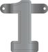 Folat Letterslinger Cijfer 1 Zilver 12,5cm