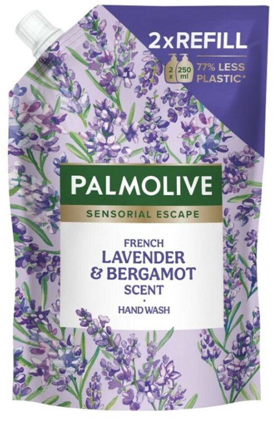 Palmolive Handzeep Navulling Doypack Sensorial Escape French Lavender & Bergamot - 500 ml
