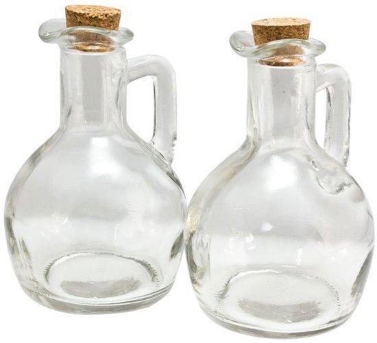 Massamarkt Karaf glas set van 2 stuks 175ml Olie & Azijn