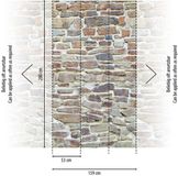A.S. Création GROVE STENEN FOTOBEHANG | Livingwalls The Wall II | Beige Bruin Creme Grijs | Woonkamer | Vlies | 280 cm x 159 cm