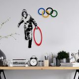 Stijlvol decoratief metalen wandaccessoire, 62 x 61 cm, 100% metaal (1,5 mm), eenvoudige wandmontage, perfect voor woondecoratie en moderne ruimtes