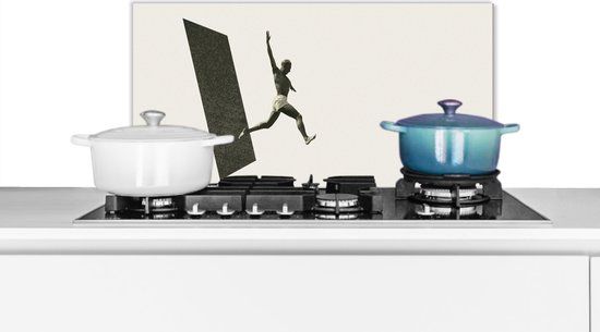 KitchenYeah Keuken Spatscherm - 60x30 cm - Vintage Cirkel Design - Aluminium Achterwand