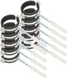 KOTARBAU® 10 Stuks Pijpbeugelset, Trillingsdempende Buisklem, 2", Gegalvaniseerd Staal