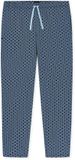 Schiesser Mix+Relax pyjamabroek voor heren, pacific blue, gestipt, katoen