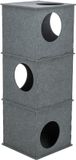 Trixie Nele - Kattenhuis & Toren - Vilt - Grijs - 38X38X105 cm