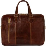 CLORD Time Resistance Leren Aktetas Handgemaakte Schoudertas Laptoptas voor maximaal 15 inch Laptop Documententas A4 om te bouwen tot Rugzak