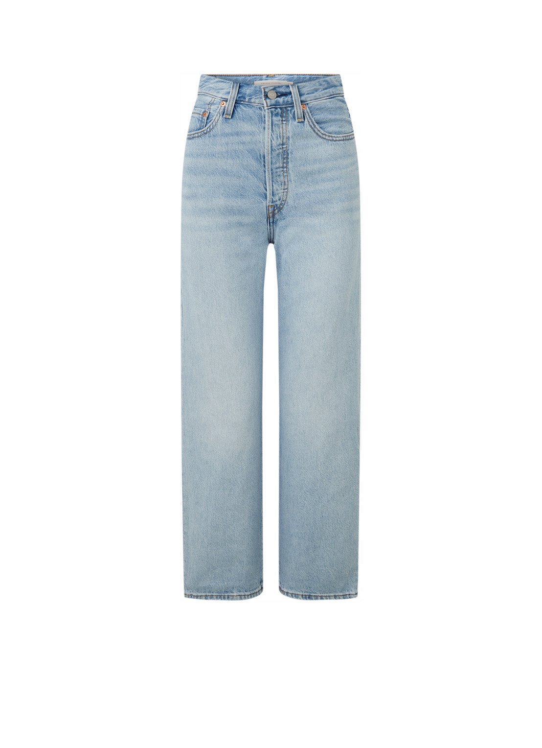 Levi's Ribcage high waist straight fit jeans met lichte wassing