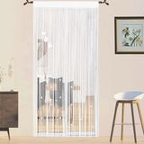 Parelnetten Rideaux décoratifs 200 x 200 cm Blanc