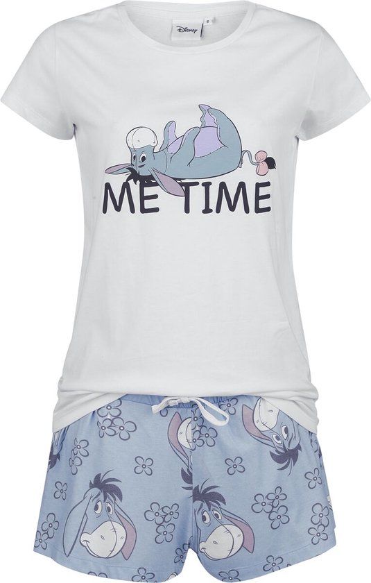 Winnie The Pooh Eeyore - Me Time Pyjama wit-blauw Katoen -