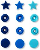 Prym Love Color drukknoppen Ster 12,4mm blauw/turkoois/inkt