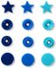 Prym Love Color drukknoppen Ster 12,4mm blauw/turkoois/inkt
