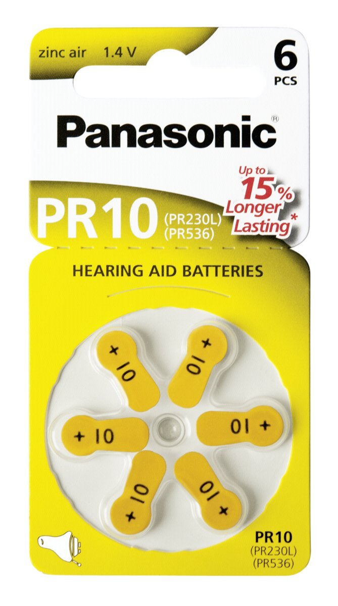 Panasonic PR 10 cellen Zinc Air 6x