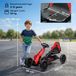 Kindergo-kart - Voiture à pousser - Convient aux enfants de 3-6 ans - Siège réglable en 4 positions - Roues EVA silencieuses - Plastique - Rouge