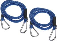 FX Tools Elastique de coffre/élastique pour vélo/voiture - 2x - bleu - 80 cm