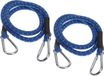 FX Tools Bagage spin/spanelastiek voor fiets/auto - 2x - blauw - 80 cm