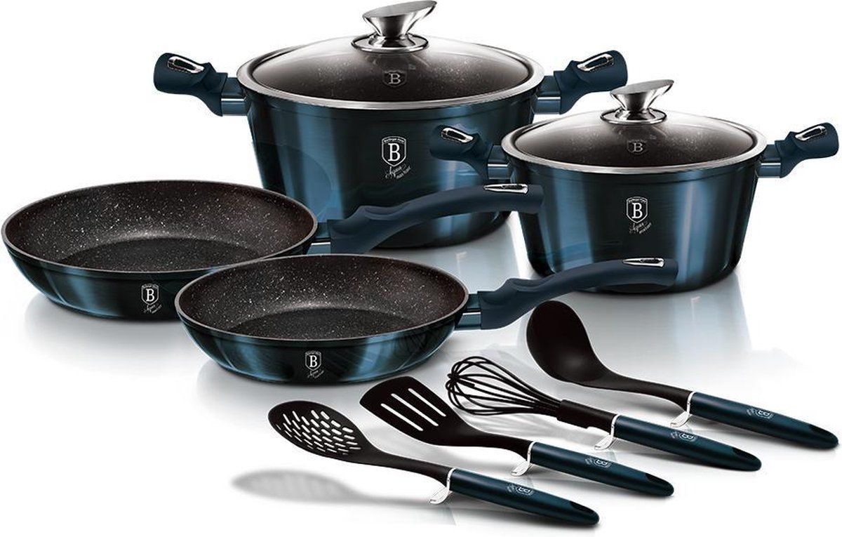 Berlinger Haus 6143 - 10 delige pannenset - Metallic line - Carbon editie
