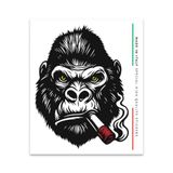 4R Quattroerre.it Sticker Gorilla met sigaar voor auto, motorfiets, helm, hoge kwaliteit, Made in Italy, 13 x 16 cm