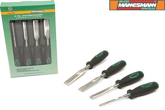 Brüder Mannesmann 4-delige set houtsteekbeitels (66100)