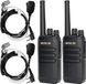 Retevis RT40 talkie-walkie, PMR446, appareil sans licence, 48 canaux, numérique/analogique DMR, radio amateur, 2000 mAh, talkie-walkie portable professionnel pour la sécurité, l'école (noir, 2 pièces)