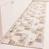 PETTI Artigiani Italiani - Keukenloper antislip en wasbaar, 52 x 340 cm, motief Lidia zwart, 100% Made in Italy