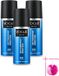 Vogue Hommes - Nordic Blue - Déodorant Spray - Anti-transpirant - 150 ml - 3 Pièces