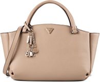 GUESS Gilda 3 Compartment Satchel Handtas Beige Taupe
