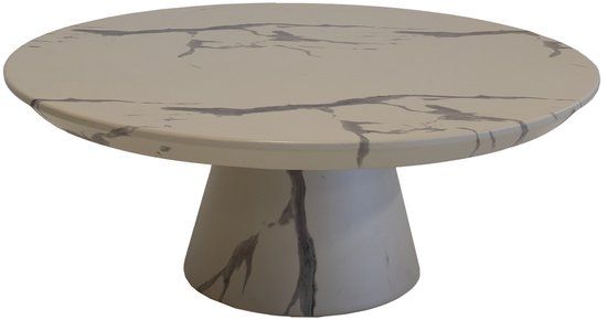 DÉJA Living Salontafel Flen Rond - Marmerlook - 90x90x35cm