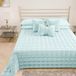 PETTI Artigiani Italiani - Tweepersoonsdekbed van zacht en warm fluweel, lente- en herfstdekbed voor tweepersoonsbed, lichtblauw, 100% Made in Italy