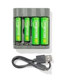 HEMA chargeur de batterie avec 4 piles AA