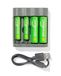 HEMA chargeur de batterie avec 4 piles AA