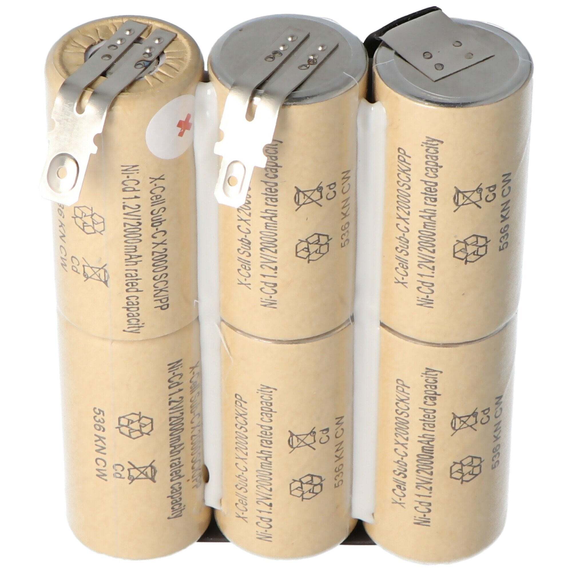 ACCUCELL NiMH-batterij geschikt voor Gardena ACCU 6 voor struikschaar ST 6, Bosch AGS70-batterij 7.2V 2000mAh