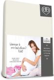 Bed-Fashion Double Jersey hoeslaken extra zwaar 160 x 200 cm creme
