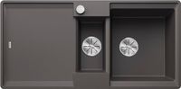 Blanco Silgranieten spoelbak, 99x49 cm, met afvoerbediening en accessoires, InFino, steengrijs