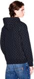 Armani Exchange A|X Armani Exchange AllOver Logo Print Hoodie - Black Sweaters