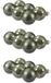 Othmar Decorations Kerstboomversiering 18x stuks kerstversiering kerstballen graniet groen van glas - 8 cm - mat/glans - Kerstboomversiering