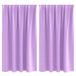 VidaXL Rideaux occultants à œillets 2 pièces Violet 140 x 140 cm Polyester