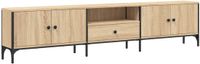 vidaXL Tv-meubel met lade 200x25x44 cm bewerkt hout sonoma eikenkleur