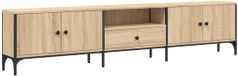 vidaXL Tv-meubel met lade 200x25x44 cm bewerkt hout sonoma eikenkleur
