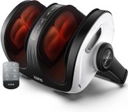RENPHO voetmassageapparaat, been- en kuitmassageapparaat met afstandsbediening, voetmassagekamer van 19,5 cm breed, verstelbare handgreep (270 graden), knedeer- en rollfunctie